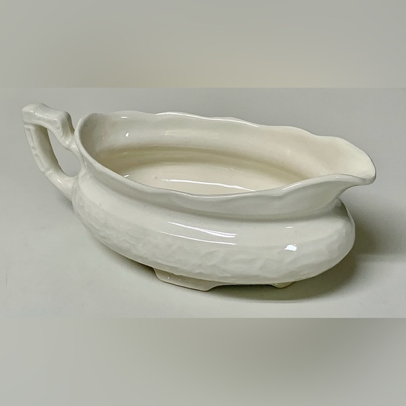 1920s Vintage Embossed White Mount Clemens VOGUE Gravy Boat - Picture 3 of 16